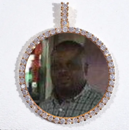 LARGE 3D CIRCLE CUSTOM PICTURE PENDANT sold by The GUU Shop