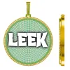 CUSTOM LETTER NECKLACE 3D BIG DISC sold by The GUU Shop