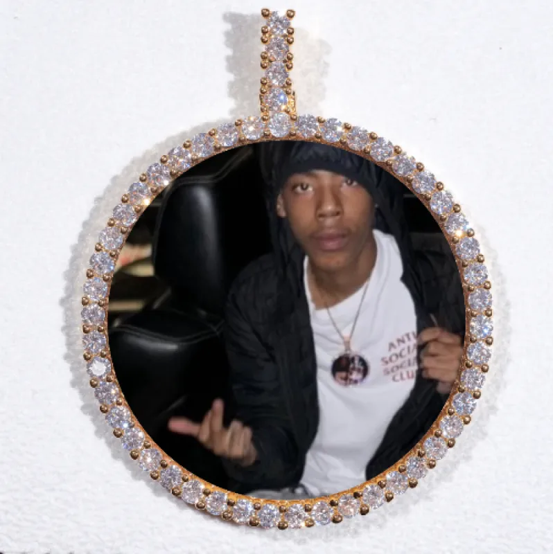 LARGE 3D CIRCLE CUSTOM PICTURE PENDANT sold by The GUU Shop