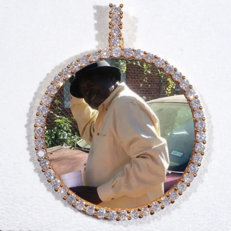 LARGE 3D CIRCLE CUSTOM PICTURE PENDANT sold by The GUU Shop