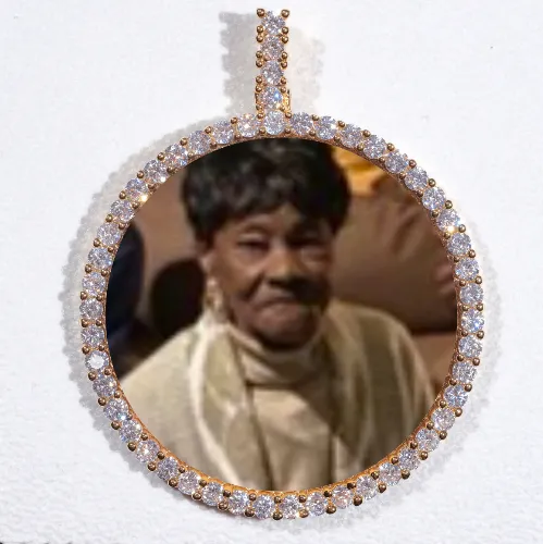 LARGE 3D CIRCLE CUSTOM PICTURE PENDANT sold by The GUU Shop