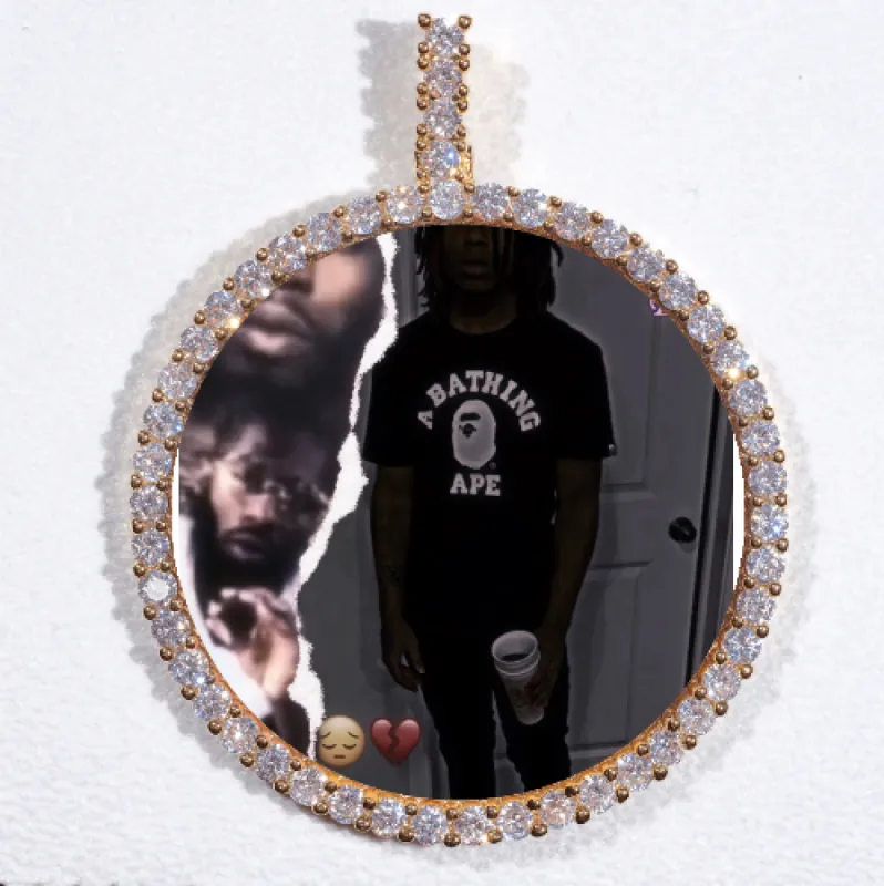 LARGE 3D CIRCLE CUSTOM PICTURE PENDANT made by The GUU Shop