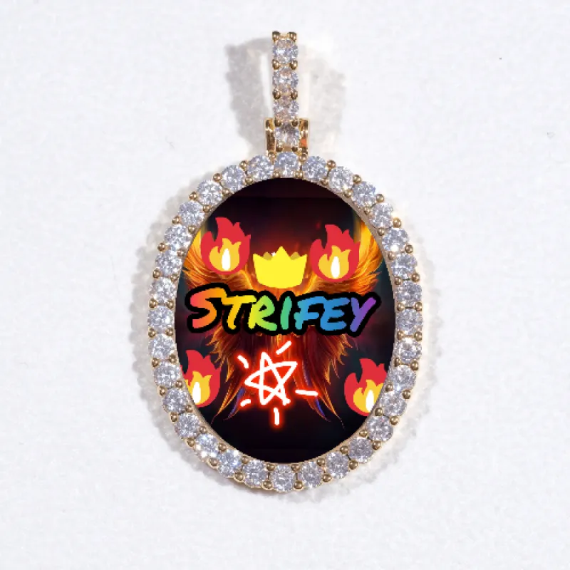 3D Oval Custom Picture Pendant sold by The GUU Shop