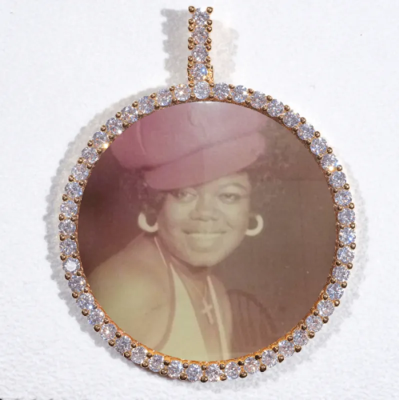 LARGE 3D CIRCLE CUSTOM PICTURE PENDANT sold by The GUU Shop