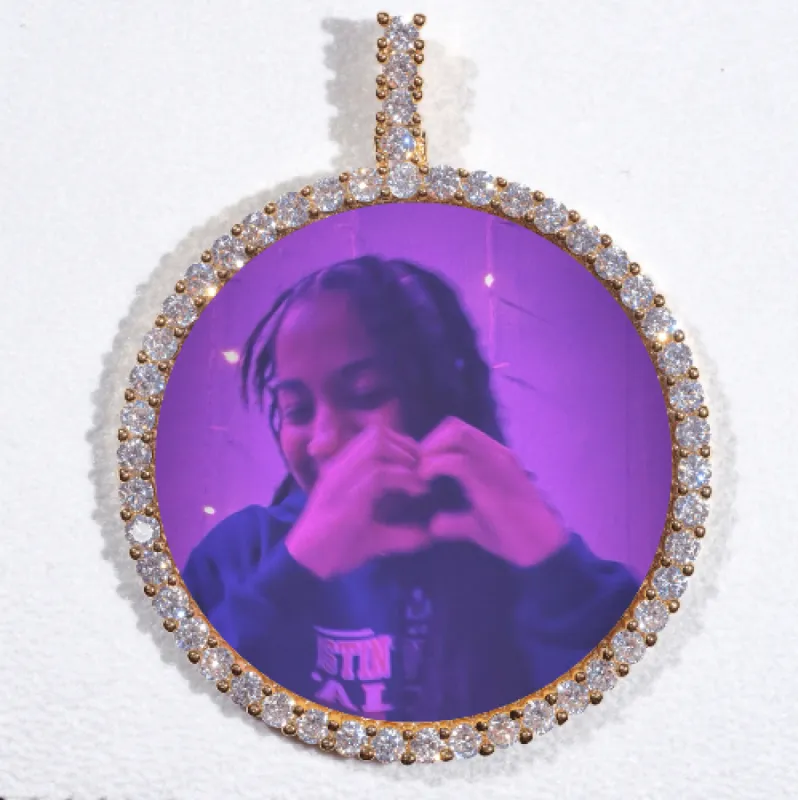 LARGE 3D CIRCLE CUSTOM PICTURE PENDANT sold by The GUU Shop