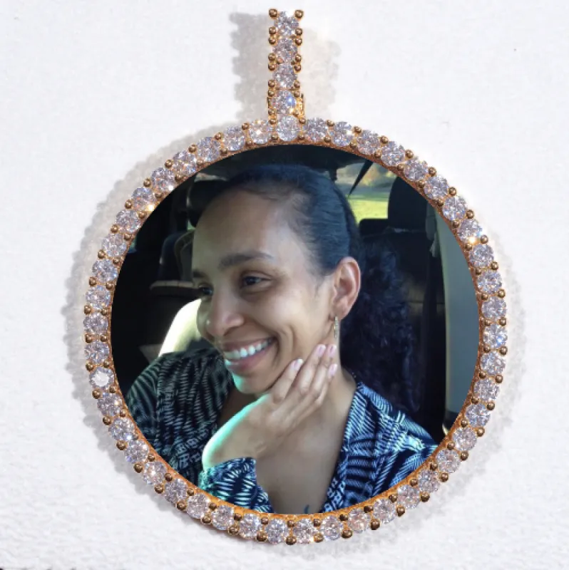 LARGE 3D CIRCLE CUSTOM PICTURE PENDANT sold by The GUU Shop