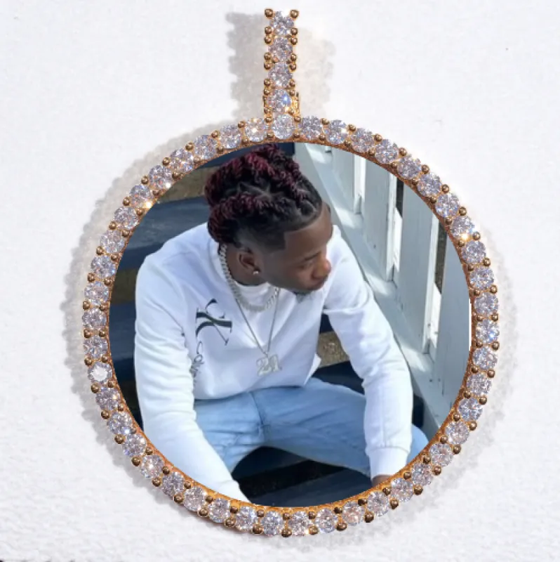 LARGE 3D CIRCLE CUSTOM PICTURE PENDANT sold by The GUU Shop