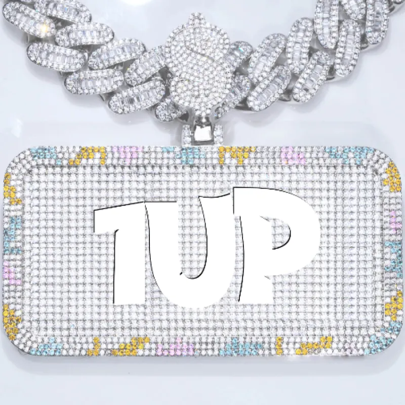 CUSTOM LETTER NECKLACE 3D COLORFUL SQUARE sold by The GUU Shop