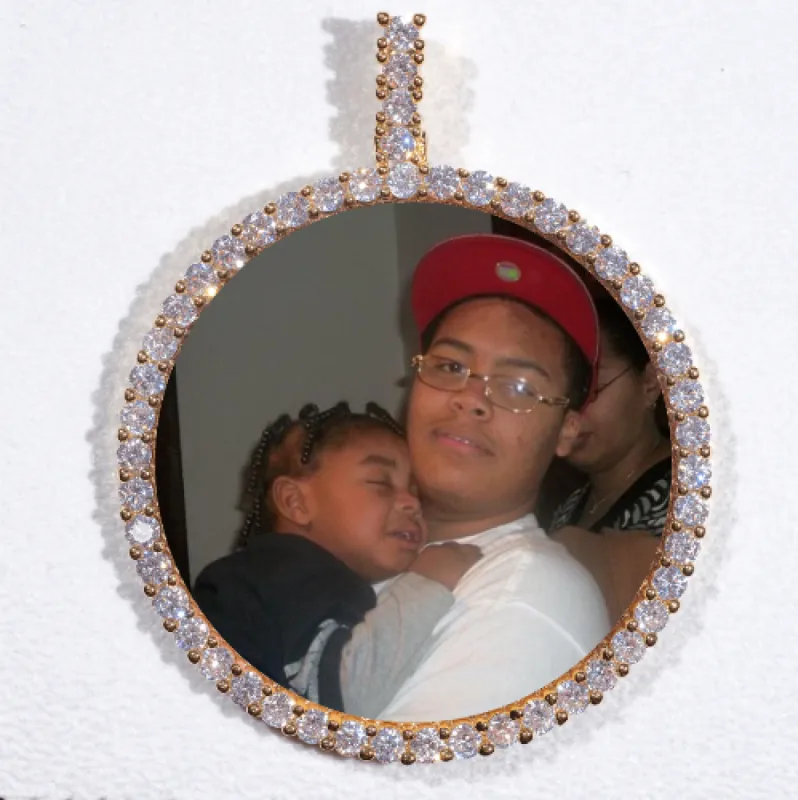 LARGE 3D CIRCLE CUSTOM PICTURE PENDANT sold by The GUU Shop