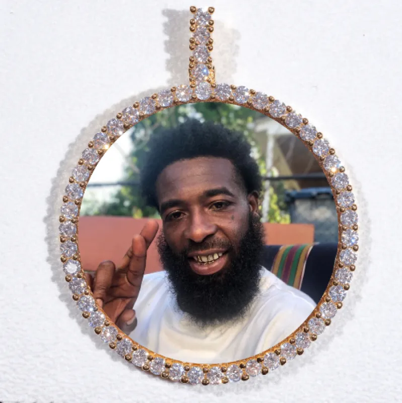 LARGE 3D CIRCLE CUSTOM PICTURE PENDANT sold by The GUU Shop