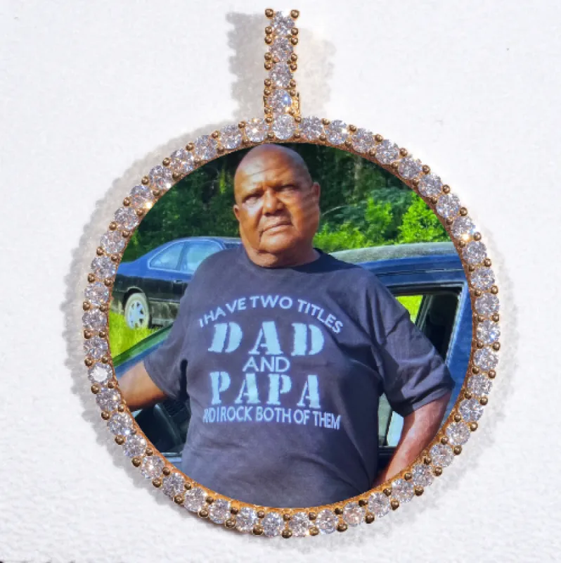 LARGE 3D CIRCLE CUSTOM PICTURE PENDANT sold by The GUU Shop