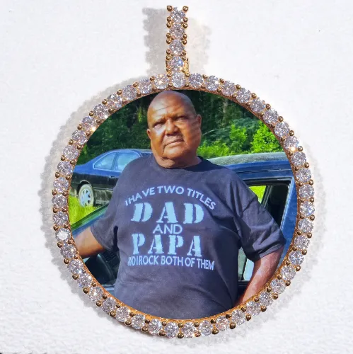 LARGE 3D CIRCLE CUSTOM PICTURE PENDANT sold by The GUU Shop