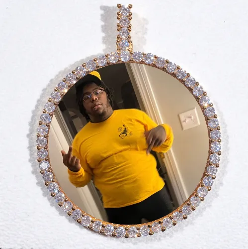 LARGE 3D CIRCLE CUSTOM PICTURE PENDANT sold by The GUU Shop