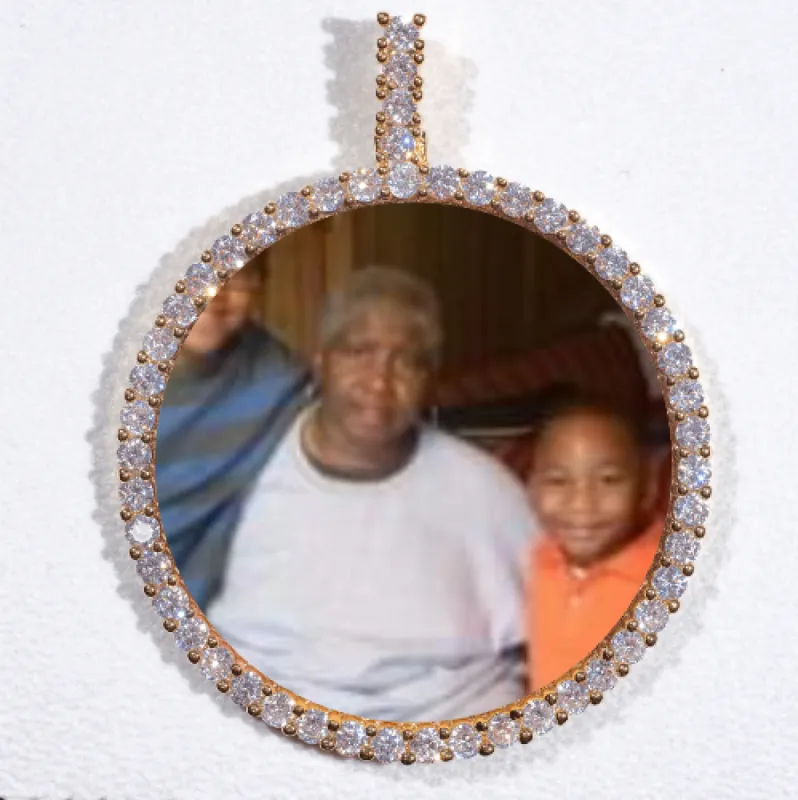 LARGE 3D CIRCLE CUSTOM PICTURE PENDANT sold by The GUU Shop