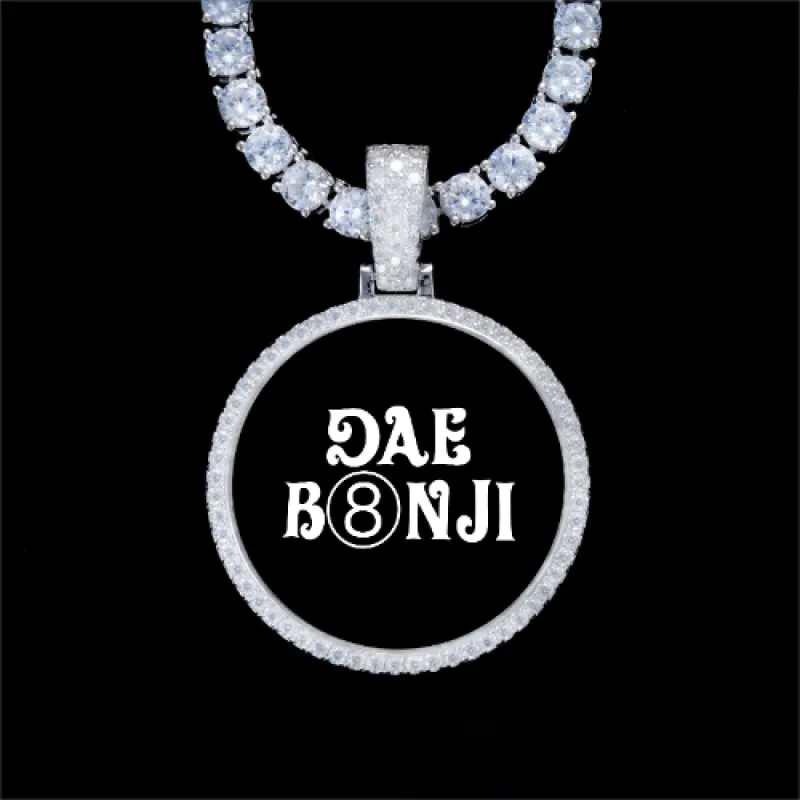 925S & VVS Moissanite 3D Circle Custom Picture Pendant sold by The GUU Shop