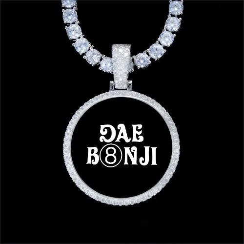 925S & VVS Moissanite 3D Circle Custom Picture Pendant sold by The GUU Shop