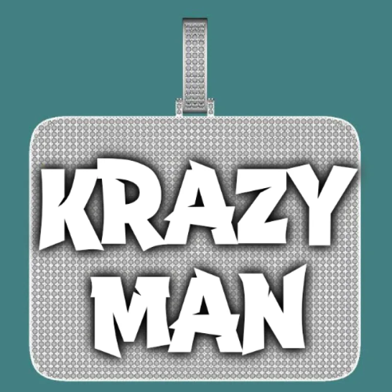 CUSTOM LETTER NECKLACE 3D BIG SQUARE sold by The GUU Shop