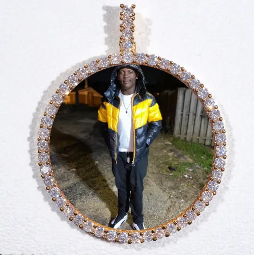 LARGE 3D CIRCLE CUSTOM PICTURE PENDANT sold by The GUU Shop