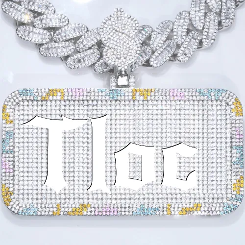 CUSTOM LETTER NECKLACE 3D COLORFUL SQUARE sold by The GUU Shop