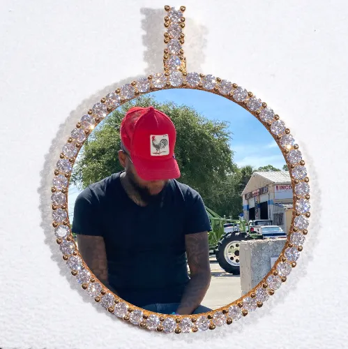 LARGE 3D CIRCLE CUSTOM PICTURE PENDANT sold by The GUU Shop