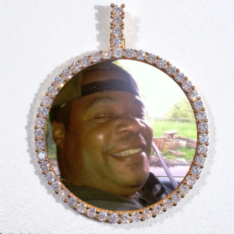 LARGE 3D CIRCLE CUSTOM PICTURE PENDANT sold by The GUU Shop