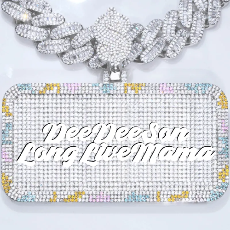 CUSTOM LETTER NECKLACE 3D COLORFUL SQUARE sold by The GUU Shop