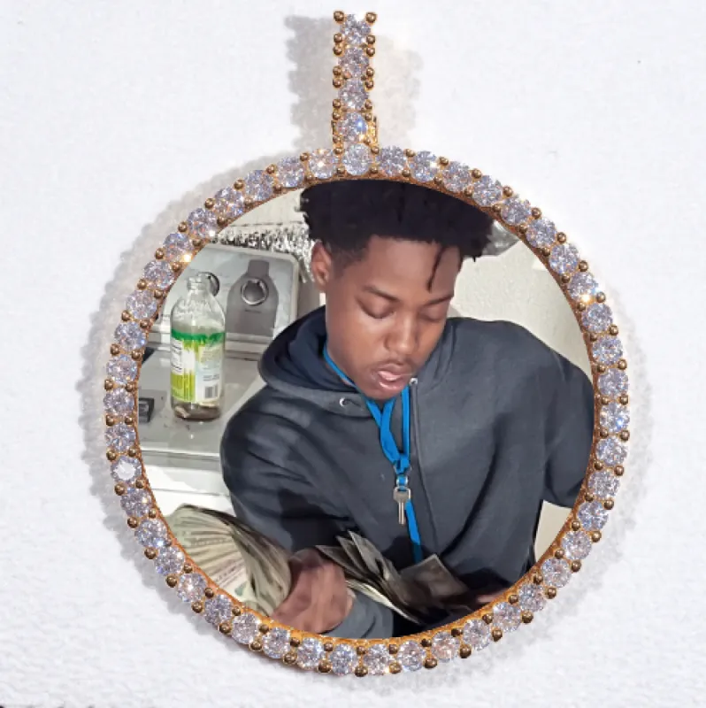 LARGE 3D CIRCLE CUSTOM PICTURE PENDANT sold by The GUU Shop