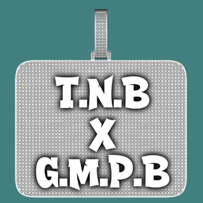 CUSTOM LETTER NECKLACE 3D BIG SQUARE sold by The GUU Shop