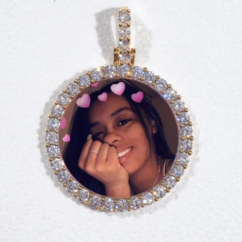 3D CIRCLE CUSTOM PICTURE PENDANT SMALL SIZE sold by The GUU Shop