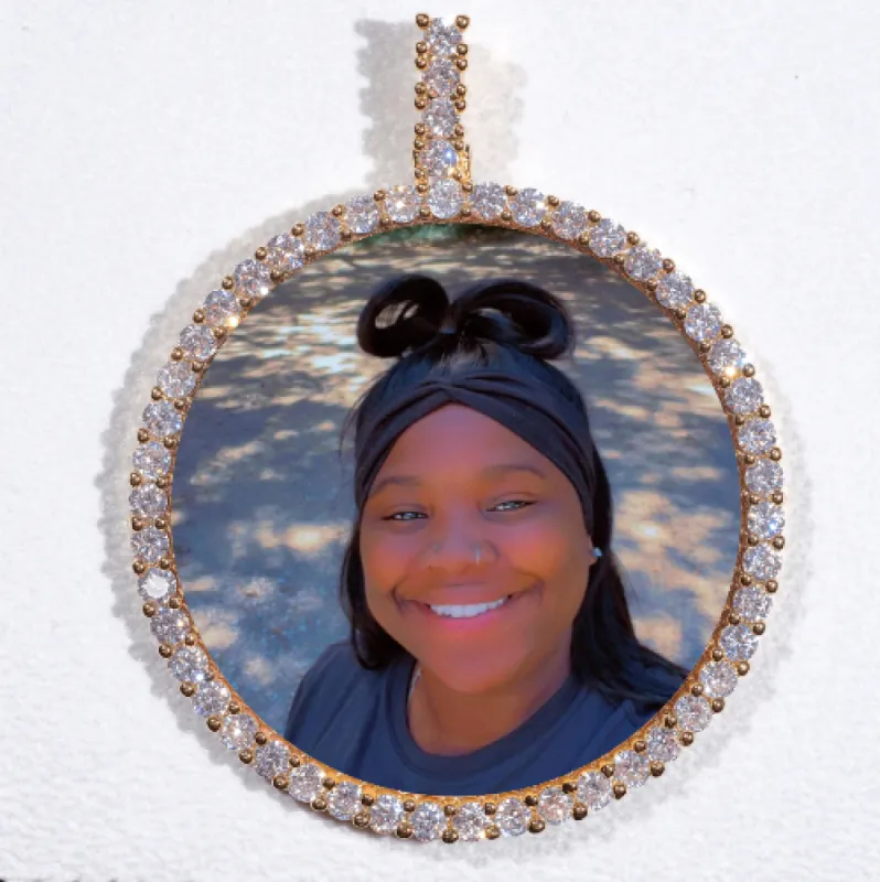 LARGE 3D CIRCLE CUSTOM PICTURE PENDANT sold by The GUU Shop