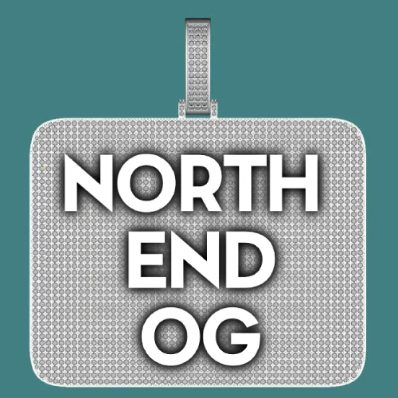 CUSTOM LETTER NECKLACE 3D BIG SQUARE sold by The GUU Shop