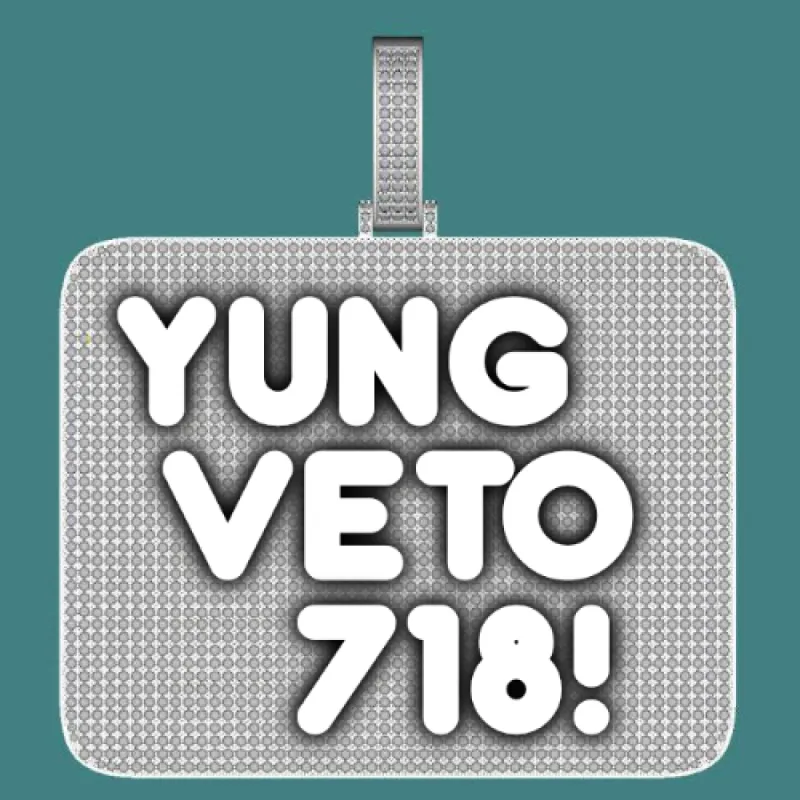 CUSTOM LETTER NECKLACE 3D BIG SQUARE sold by The GUU Shop