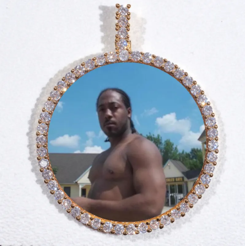 LARGE 3D CIRCLE CUSTOM PICTURE PENDANT sold by The GUU Shop