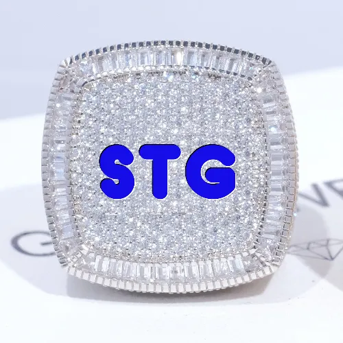 CUSTOM LETTER 3D ICED RING sold by The GUU Shop