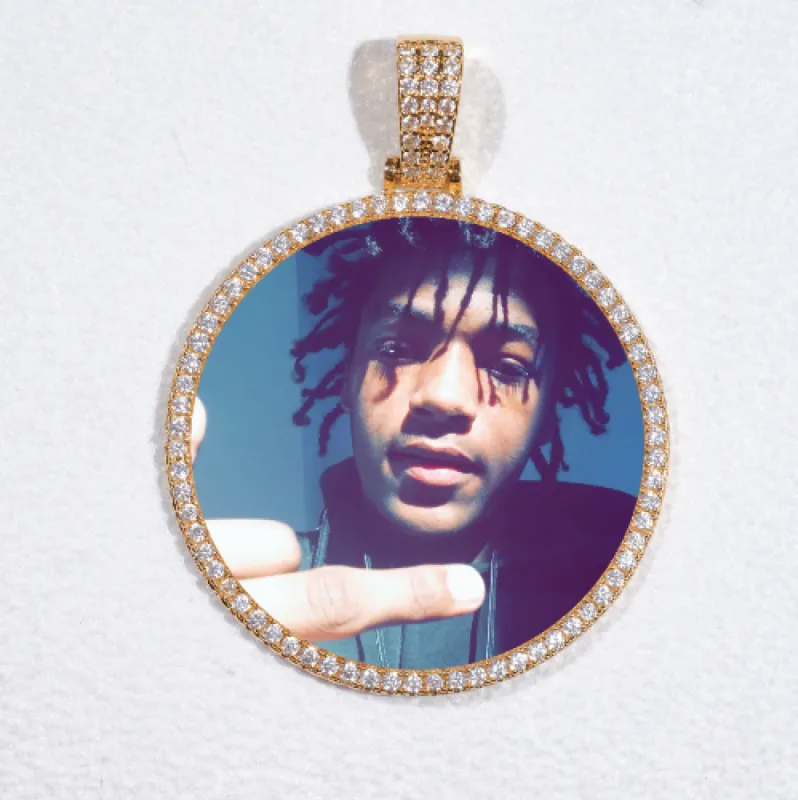 MEDIUM 3D CIRCLE CUSTOM PICTURE PENDANT sold by The GUU Shop