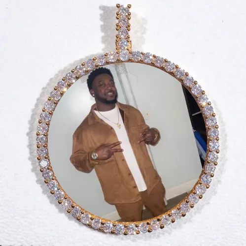 LARGE 3D CIRCLE CUSTOM PICTURE PENDANT sold by The GUU Shop