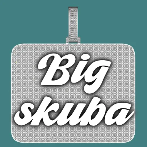 CUSTOM LETTER NECKLACE 3D BIG SQUARE sold by The GUU Shop