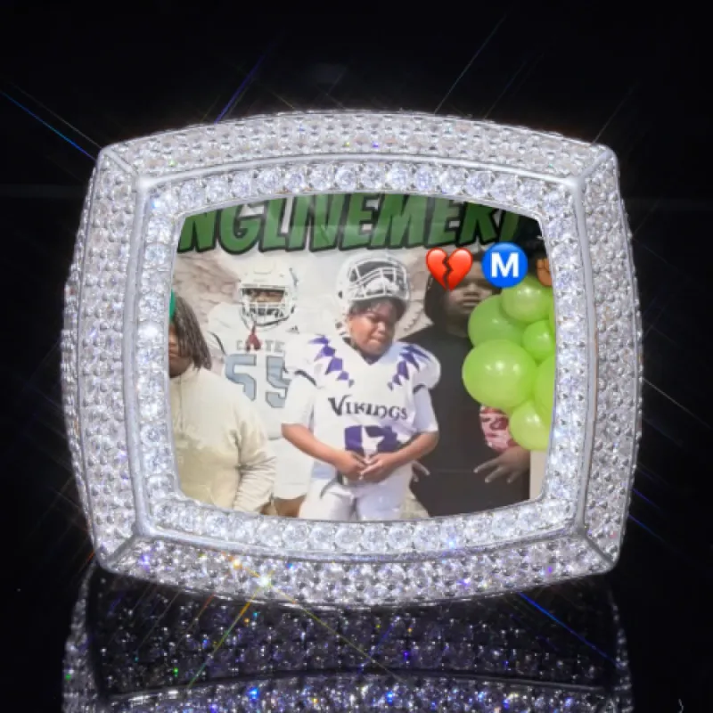 3D CUSTOM PICTURE ICED RING sold by The GUU Shop