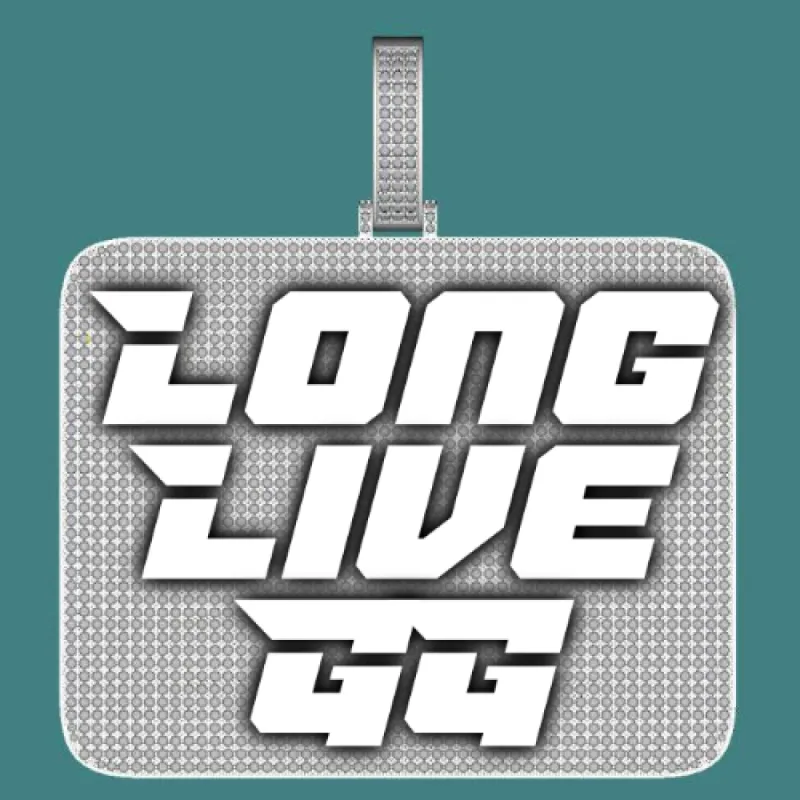 CUSTOM LETTER NECKLACE 3D BIG SQUARE sold by The GUU Shop