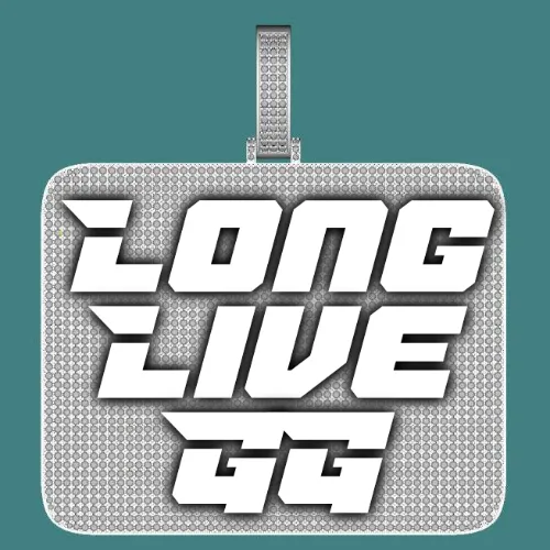 CUSTOM LETTER NECKLACE 3D BIG SQUARE sold by The GUU Shop