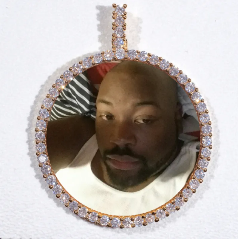 LARGE 3D CIRCLE CUSTOM PICTURE PENDANT sold by The GUU Shop