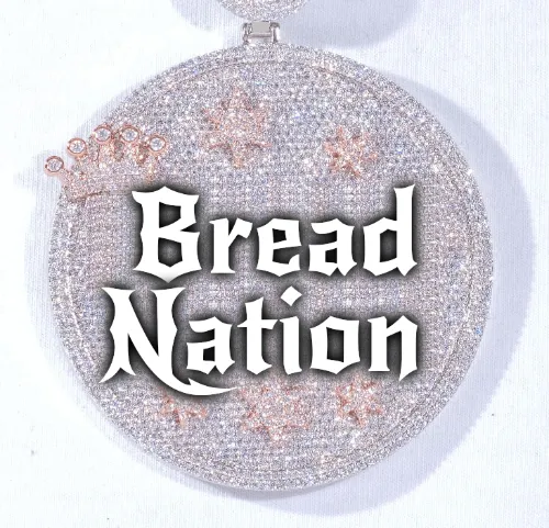 CUSTOM LETTER NECKLACE 3D BIG CROWN DISC sold by The GUU Shop