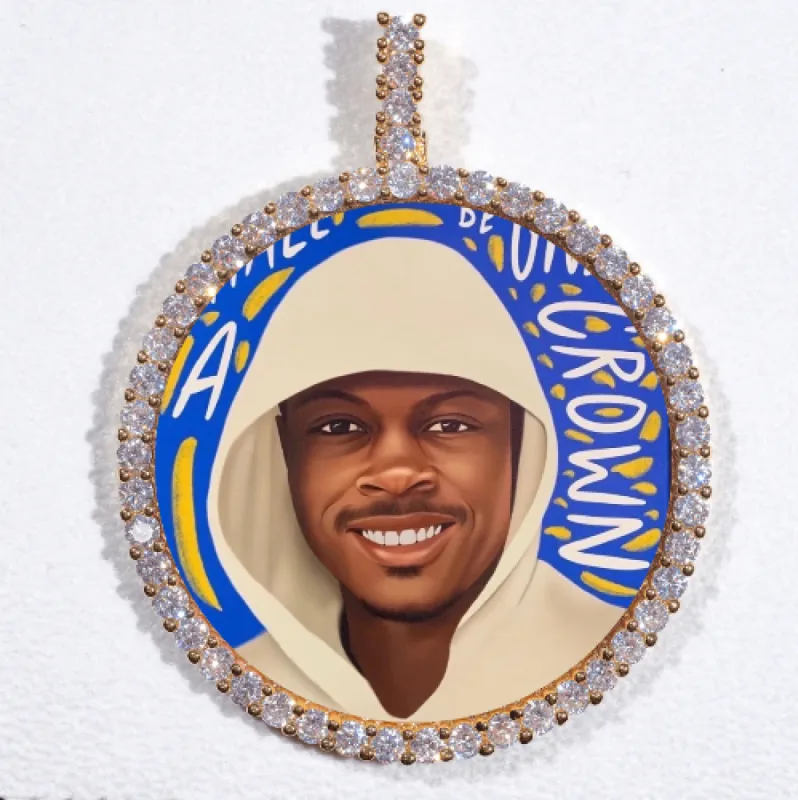 LARGE 3D CIRCLE CUSTOM PICTURE PENDANT sold by The GUU Shop