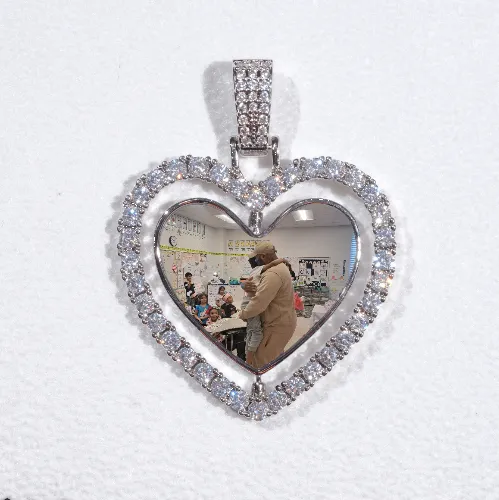 3D Spinning 2-Faced Heart Custom Picture Pendant sold by The GUU Shop
