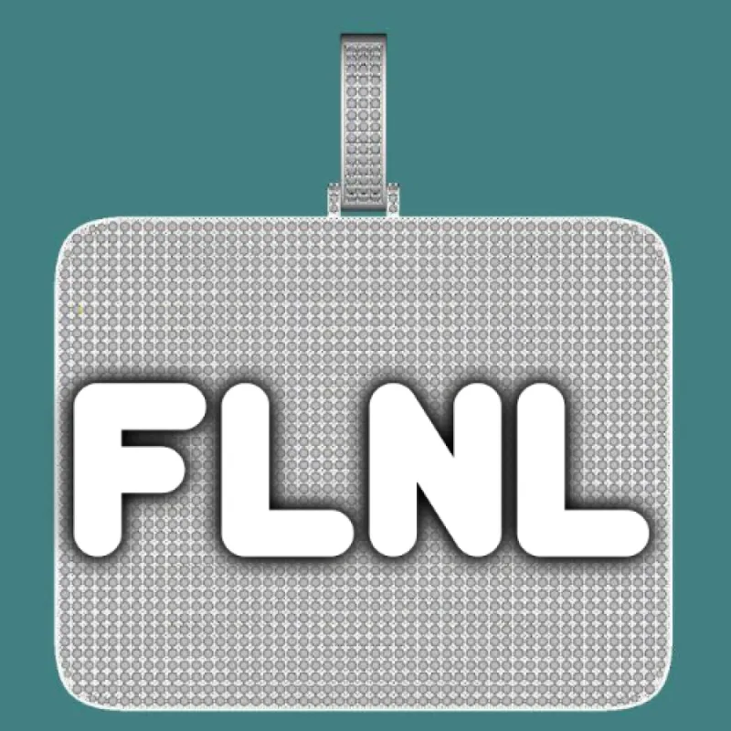 CUSTOM LETTER NECKLACE 3D BIG SQUARE sold by The GUU Shop