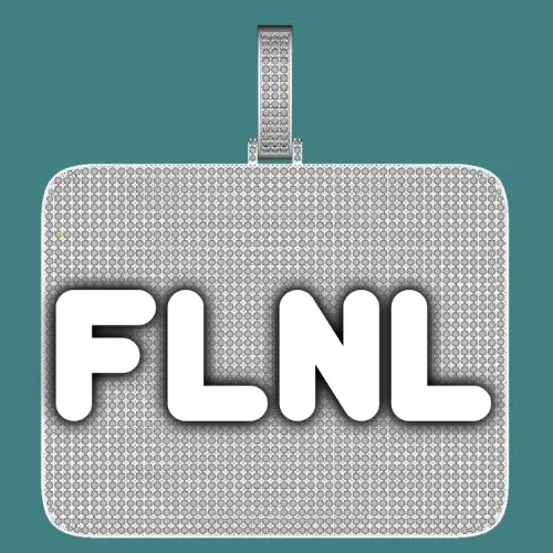 CUSTOM LETTER NECKLACE 3D BIG SQUARE sold by The GUU Shop