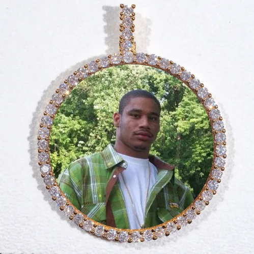 LARGE 3D CIRCLE CUSTOM PICTURE PENDANT sold by The GUU Shop