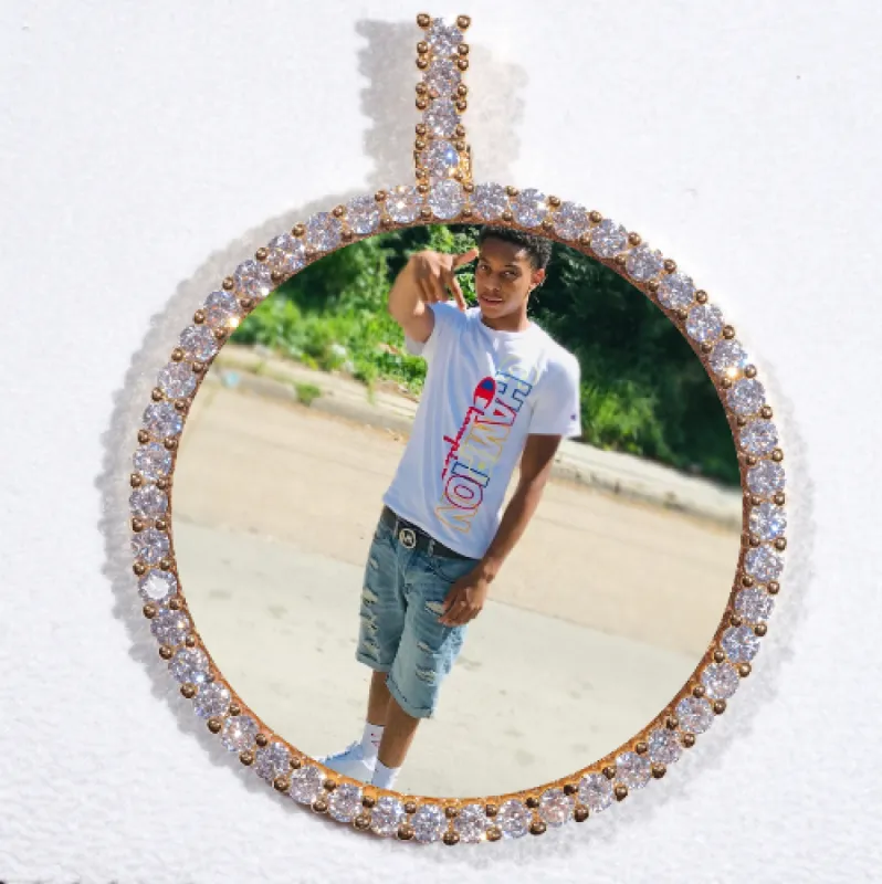 LARGE 3D CIRCLE CUSTOM PICTURE PENDANT sold by The GUU Shop