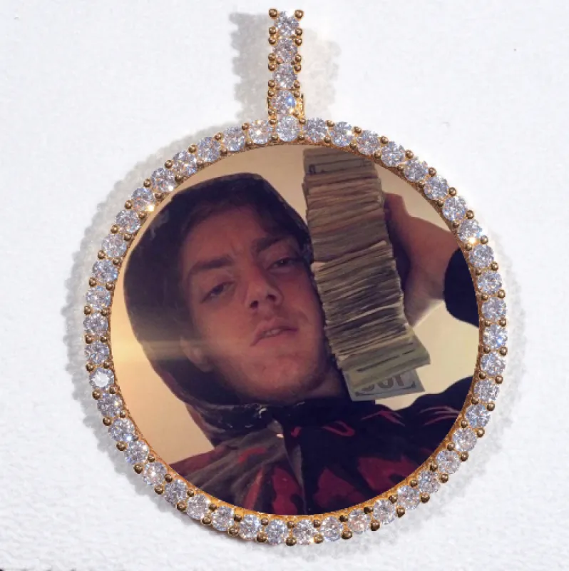 LARGE 3D CIRCLE CUSTOM PICTURE PENDANT sold by The GUU Shop