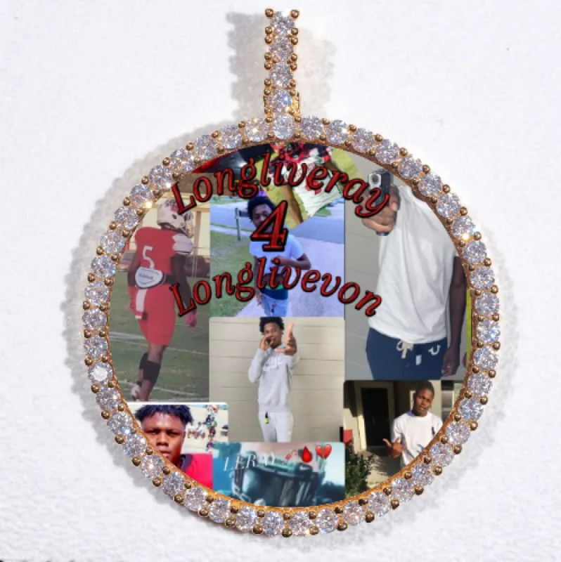 LARGE 3D CIRCLE CUSTOM PICTURE PENDANT sold by The GUU Shop